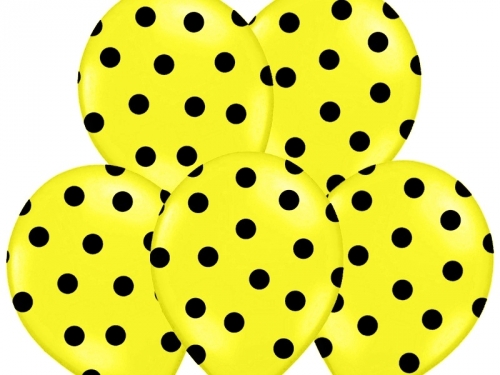 Ballons 6er Set - schwarz/gelb