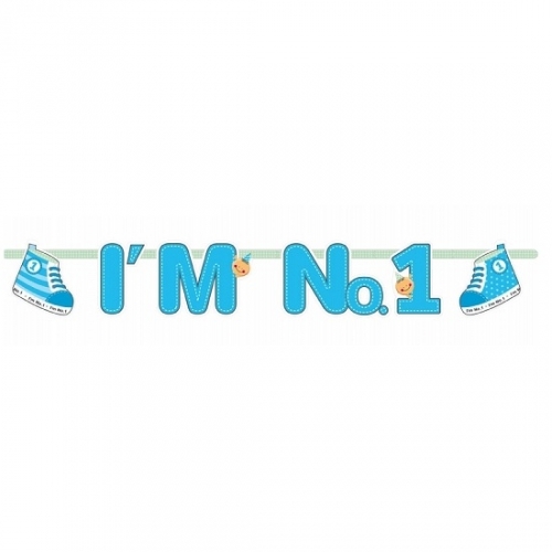 Geburtstagsbanner - I'm No.1 - blau