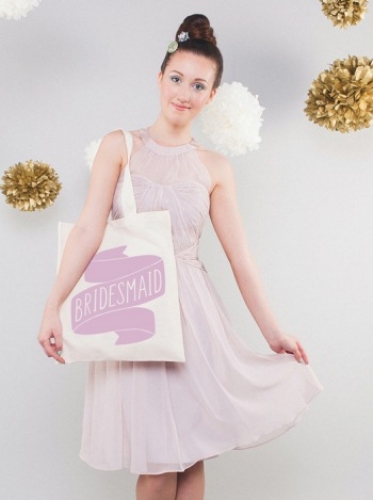 Jutebeutel - Bridesmaid - rosa
