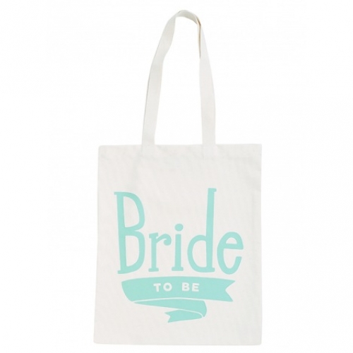 Jutebeutel - Bride To Be - mint