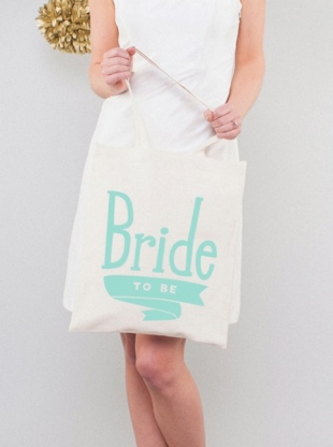 Jutebeutel - Bride To Be - mint