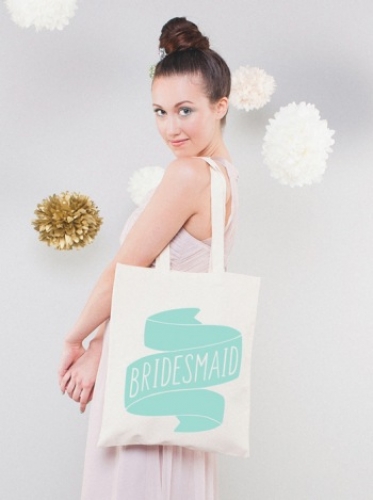 Jutebeutel - Bridesmaid - türkis