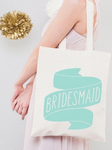 Jutebeutel - Bridesmaid - türkis