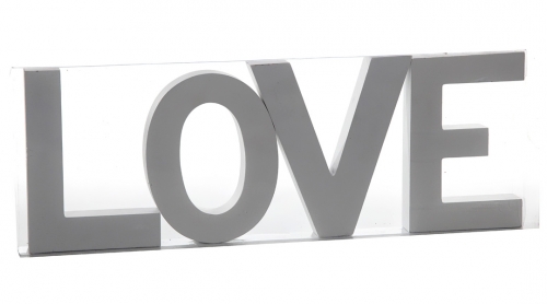 Deko Buchstaben LOVE - weiß
