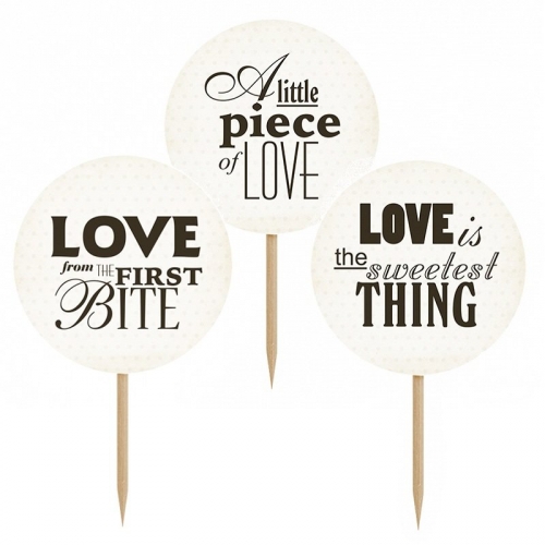Sweet Love Cupcake Toppers