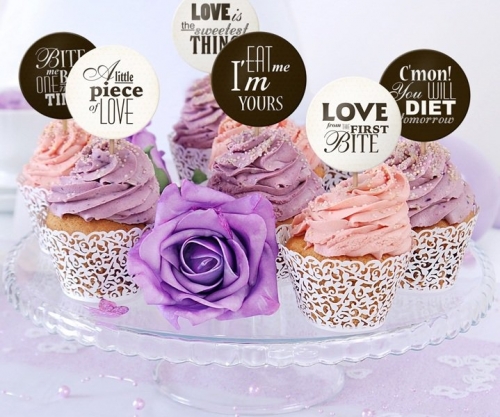 Sweet Love Cupcake Toppers