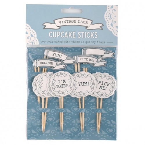 Cupcake Topper Vintage Lace