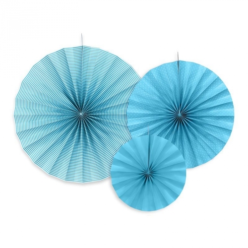 Dekofächer 3er Set - blau
