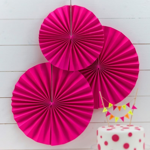 Dekofächer 3er Set Neon - pink