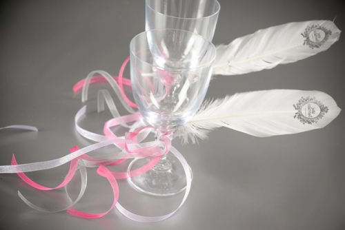 Just married Feather white