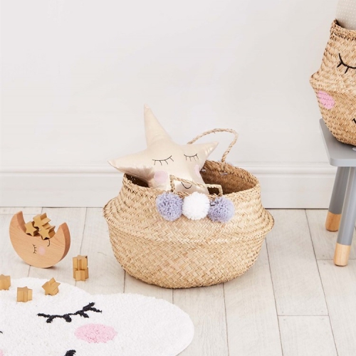 flechtkorb-seegrass-pompom-beige-1