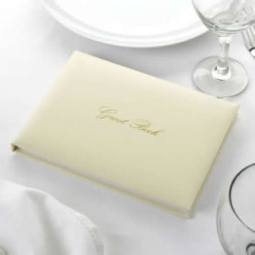 Gästebuch Eleganz - gold/ivory