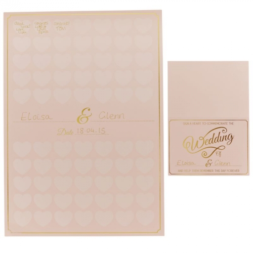 Heart Guest Book A3 Poster - Pastel Perfection