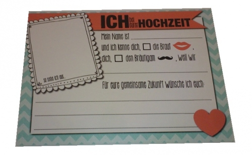 Gästebuchkarte - türkis