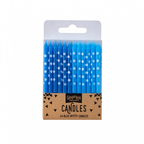 Light and Dark Blue Spot Candles - Pick and Mix