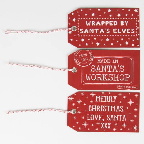 Geschenkanhänger 15er Set Weihnachten - rot