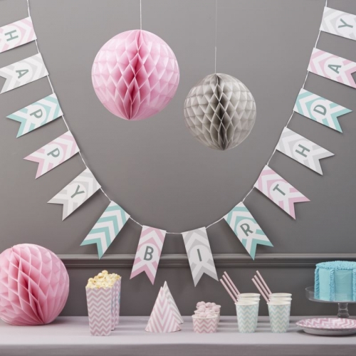Girlande Happy Birthday Chevron Divine