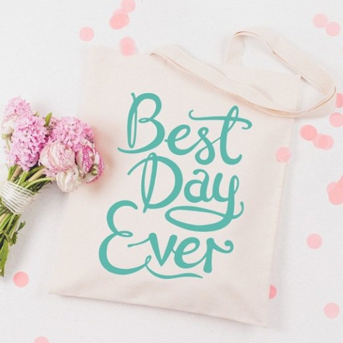 Jutebeutel - Best Day Ever - mint