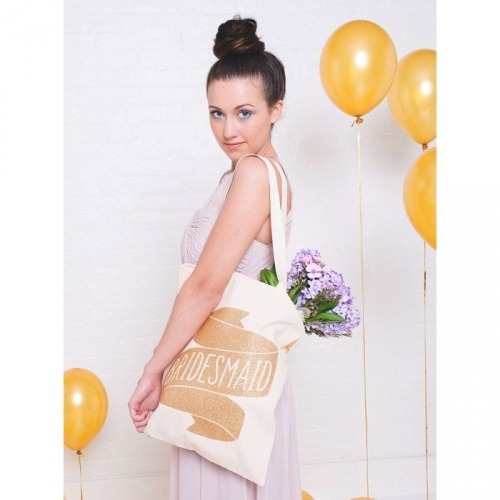Jutebeutel - Bridesmaid - gold