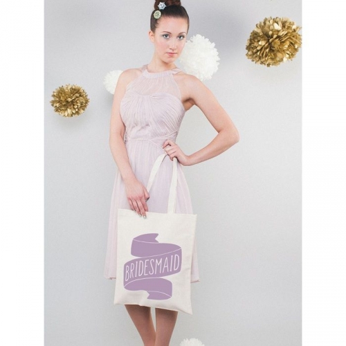 Jutebeutel - Bridesmaid - lila