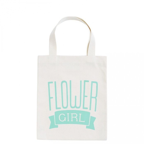 Jutebeutel - Flower Girl - mint