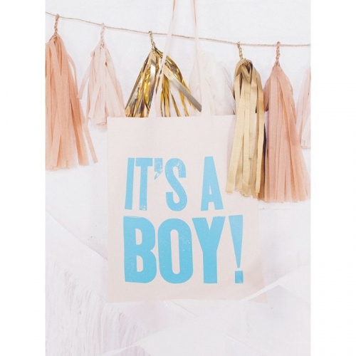 Jutebeutel - It's A Boy - blau