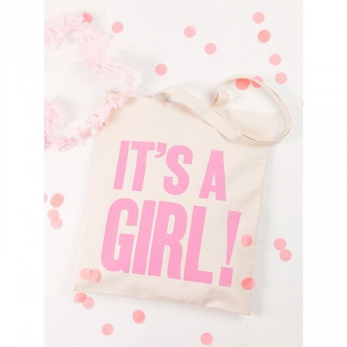 Jutebeutel - It's A Girl - rosa