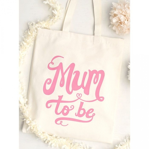 Jutebeutel - Mum To Be - rosa