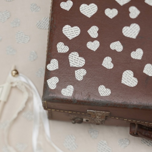 Konfetti Herzen Vintage