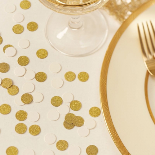 Konfetti Kreise Metallic Perfection - gold/ivory