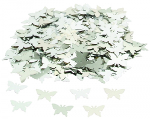 Konfetti Schmetterling - silber