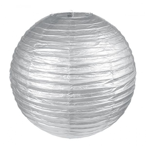 Lampions 2er Set L - silber