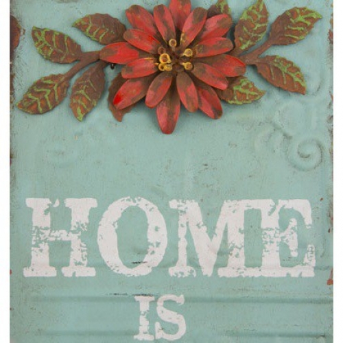 Metallschild Home Is Where The Heart Is