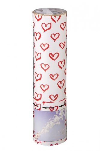 Konfettikanone Rosen 20cm - weiß