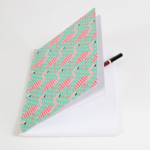 Tropical Summer Flamingo A5 Notebook
