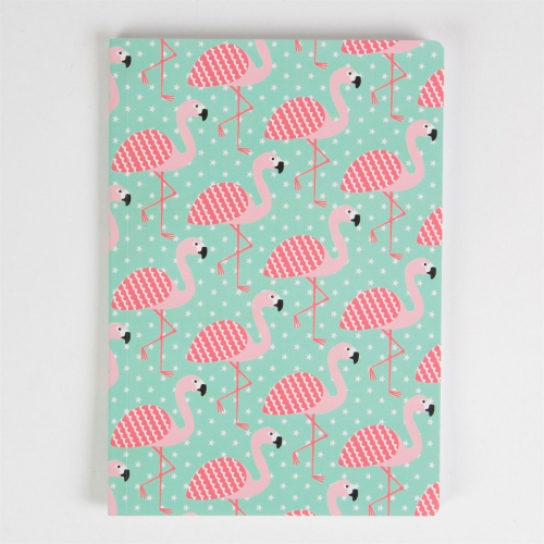 Tropical Summer Flamingo A5 Notebook