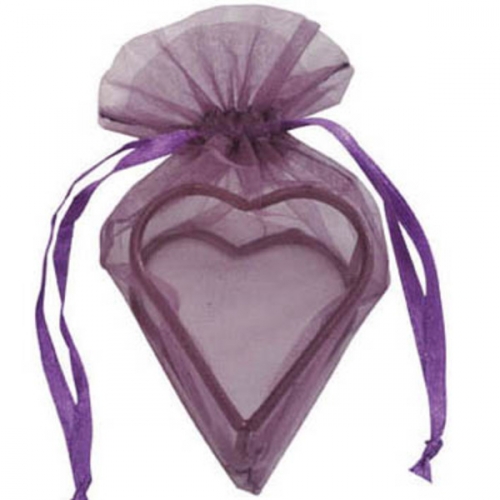 Organza Herz - lila