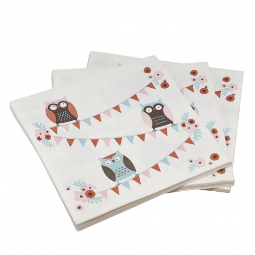 Papierservietten Kleine Eule