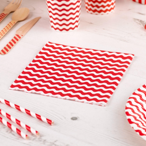 papierservietten-wellen-weiss-rot