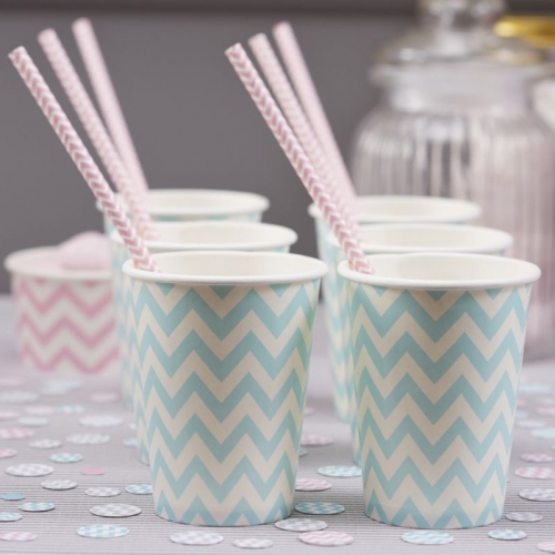 Party-Becher Chevron Divine - hellblau