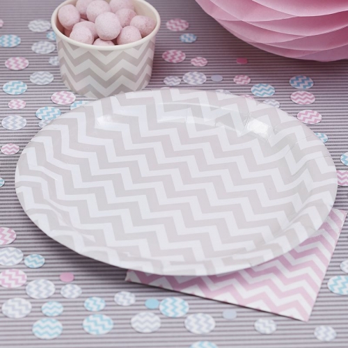 Party-Teller Chevron Divine - grau