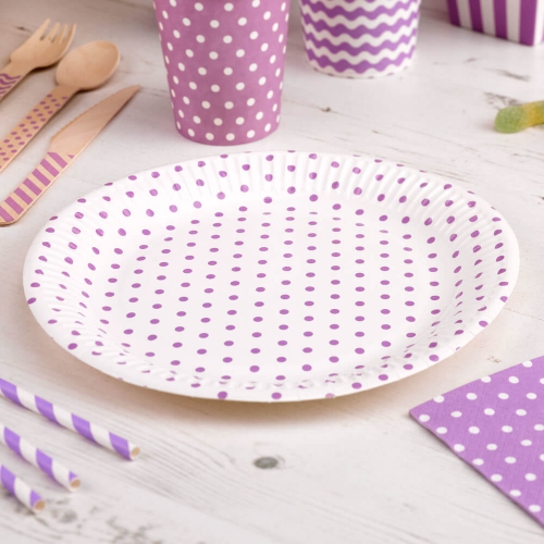 Carnival - Paper Plates - Dots Purple