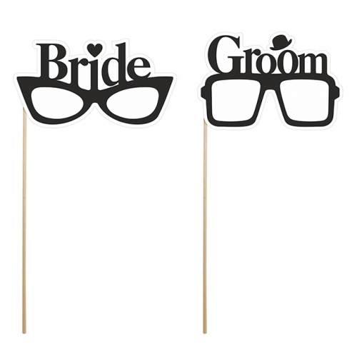 Photo Booth Duo Bride & Groom Brillen