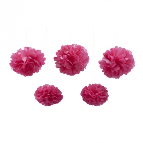 PomPom 5er Set - pink