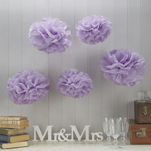 PomPom 5er Set - lila
