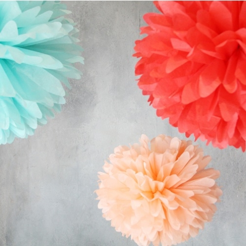 PomPom Set - Coral Crush