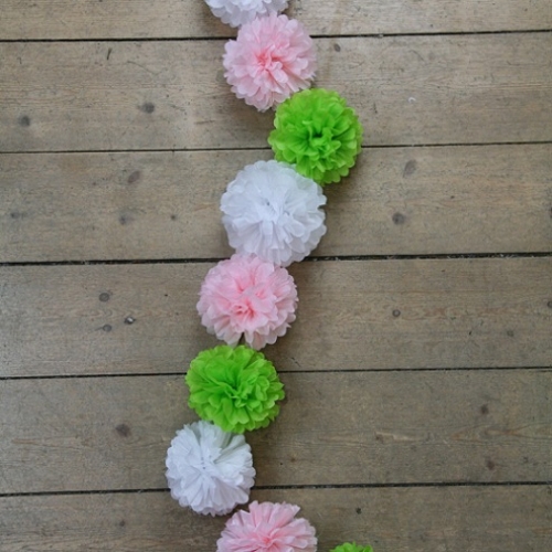 PomPom Garland Cherry Blossom