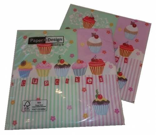 Servietten Cupcakes