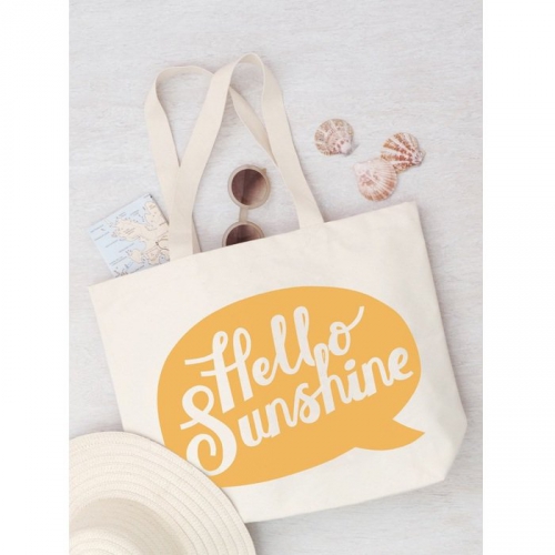 Strandtasche Hello Sunshine - gelb