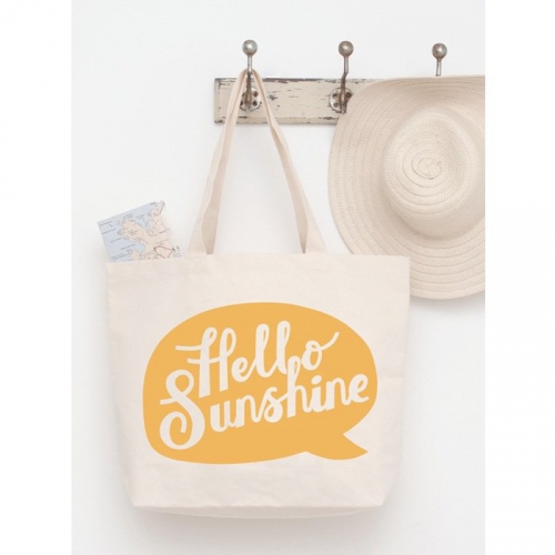Strandtasche Hello Sunshine - gelb
